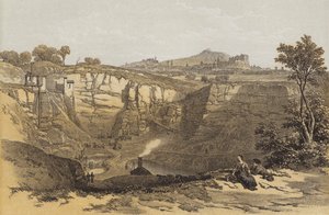 Edynburg, z Craigleith Quarry (chromolitho)