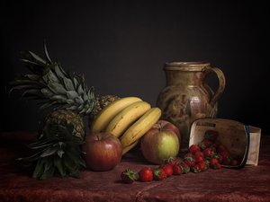 Rustykalna martwa natura z owocami autorstwa alberti Patrick