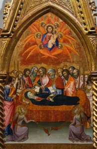 Ołtarz ze scenami Matki Boskiej: zaśnięcie Bartolo di Fredi (1330-1410) autorstwa also Manfredi de Battilori Bartolo di Fredi