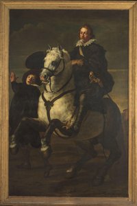 Portret mężczyzny na koniu