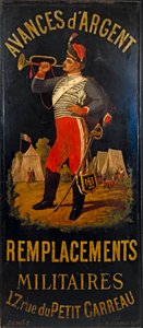 Francuski: Au hussard. Znak zastępczego biura wojskowego. 17 rue des Petits- Carreaux, 11. dzielnica, Paryż autorstwa anonymous 