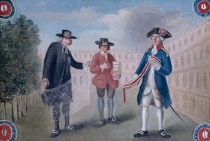 Francuski: Aux trois ordres. Znak handlarza kokardami w Palais-Royal. Palais-Royal, 1. dzielnica, Paryż autorstwa anonymous 