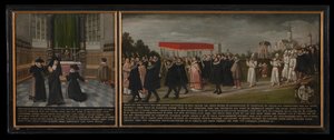 Uzdrowienie i procesja przeciwko zarazie w 1604 r. autorstwa anonymous 