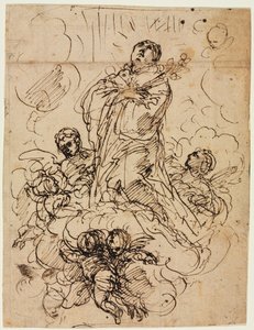 Apoteoza świętego autorstwa attributed to Antonio Domenico Gabbiani