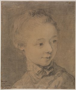 Głowa młodej dziewczyny skręcającej w prawo autorstwa attributed to François Hubert Drouais