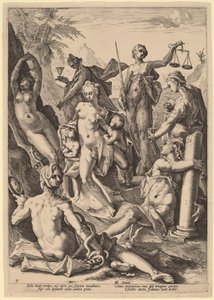 Siedem cnót autorstwa attributed to Jacob Matham, after Hendrik Goltzius
