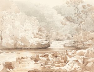 Most w pobliżu Waters-Meet, Lynton, North Devon autorstwa attributed to James Bulwer