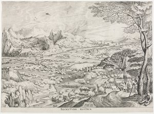 Wielkie krajobrazy: wiejski Solicitus autorstwa attributed to Jan van Doetechum