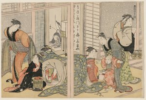 Eleganckie przyjemności czterech pór roku autorstwa attributed to Kitagawa Utamaro