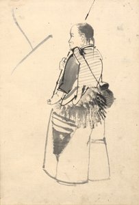 Tancerka w stroju rybaka autorstwa attributed to Kono Bairei