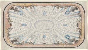 Projekt dla sufitu autorstwa attributed to Mauro Antonio Tesi
