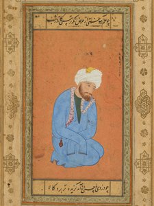 Portret klęczącego świętego męża, z Albumu Księcia Salima autorstwa attributed to Mir Sayyid Ali (Persian, active in India