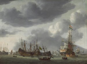 Scena portu w Amsterdamie