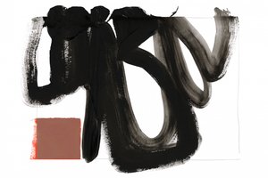 Abstrakcja: Czerń i brąz
