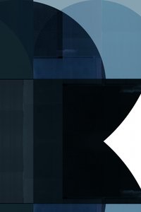 Głębokie niebieskie łuki geometryczne autorstwa cartissi