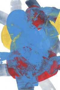 Dynamiczny niebiesko-czerwony abstrakt autorstwa cartissi