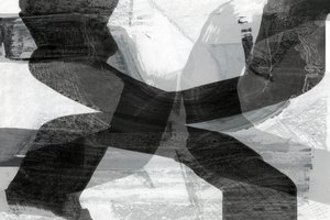 Dynamiczne monochromatyczne pociągnięcia pędzla autorstwa cartissi