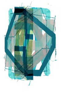 Dynamiczna geometria w kolorze turkusowym autorstwa cartissi