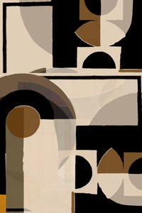 Geometryczna abstrakcja w ziemistych barwach autorstwa cartissi