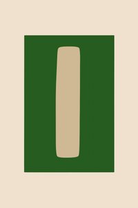 Minimalistyczny zielony kształt autorstwa cartissi