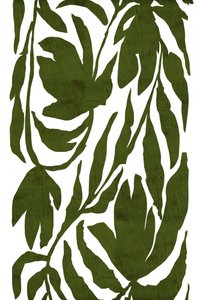 Wzór z liśćmi w kolorze oliwkowej zieleni autorstwa cartissi