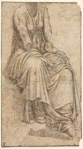 Kopia rzymskiego posągu siedzącej kobiety autorstwa circle of Domenico Ghirlandaio