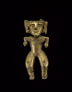 Postać stojąca, 200-1600 AD (złoto)