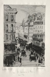 Rue Saint-Lazare, Paryż autorstwa copy after Augustin Pajou