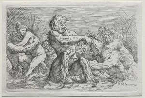 Rzeczni Bogowie autorstwa copy after Salvator Rosa