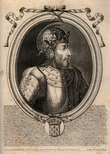 Portret Filipa IV Bela (1268 - 1314), Króla Francji - Filipa IV Pięknego (1268-1314) Króla Francji - grawerowanie z 