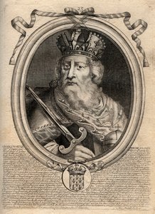 Karol Wielki (Charles I dit le Grand, Carolus Magnus, 742-814), Król Franków - Karol Wielki (Carolus Magnus, Karol Wielki) (747-814) Król Franków i chrześcijański cesarz Zachodu - rycina z 
