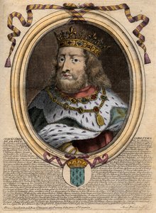 Portret Clovis I (ok. 466 - 511), King of the Franks - Portrait of Clovis I (c466-511), King of the Franks - rycina z 