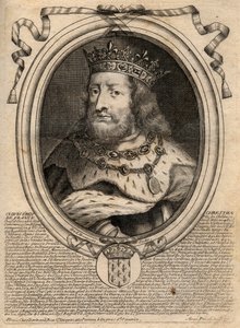 Portret Clovis I (w. 466 - 511), King of the Franks - Portrait of Clovis I (466-511), King of the Franks - rycina z 