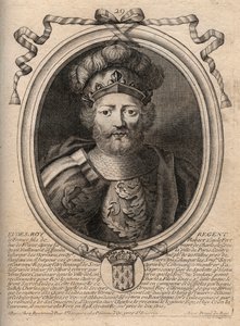 Portret Eudes (Odon) (w. 860 - 898), hrabiego Paryża i Troyes, ówczesnego króla Francji - EUDES hrabiego Paryża wybranego na tron francuski po obaleniu cesarza Karola - grawer z 