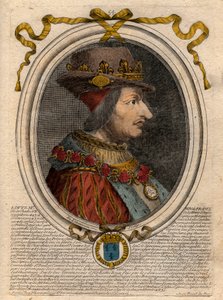 Portret Ludwika XI (1423-1483), Król Francji - Portret Ludwika XI (1423-1483), Król Francji - grawer z 