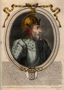 Portret Filipa IV Bela (1268 - 1314), Króla Francji - Filipa IV Pięknego (1268-1314) Króla Francji - grawerowanie z 