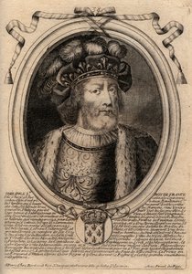 Portret Filipa I (1060 - 1108), Króla Francji - Filipa I (1053-1108) Króla Francji - grawerowanie z 