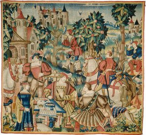 Powrót z polowania autorstwa design and cartoon Flemish 16th Century, probably Tournai; woven in Tournai in an undetermined workshop
