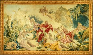 Sen Rinaldo autorstwa design and cartoon by François Boucher; woven under the direction of Jean Baptiste Oudry and Nicolas Besnier at