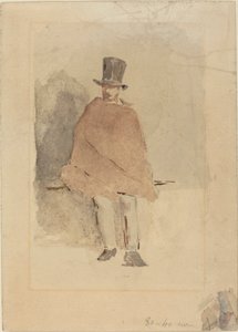 Mężczyzna w wysokim kapeluszu autorstwa Édouard Manet