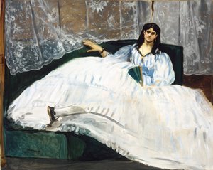 Kobieta z wachlarzem autorstwa Édouard Manet
