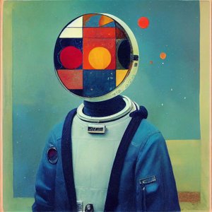 Malarstwo abstrakcyjne, rosyjski astronauta, sztuka ścienna | Obrazy na płótnie
