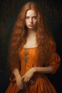 Malarstwo portretowe pięknej supermodelki z XVIII wieku | Obrazy na płótnie