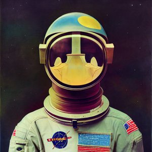 abstrakcyjne malowanie astronautów w kosmosie, sztuka do druku online