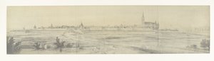 Widok na Elburg, 1672 Zdjęcia rysunków z najazdu francuskiego na Holandię w 1672 roku autorstwa Adama Fransa van der Meulena zachowanych w Manufacture des Gobelins (tytuł serii)