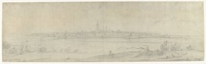 Widok Naarden, 1672 Zdjęcia rysunków z najazdu francuskiego na Holandię w 1672 roku autorstwa Adama Fransa van der Meulena zachowanych w Manufacture des Gobelins (tytuł serii)