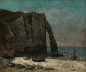 Klif w Étretat autorstwa imitator of Gustave Courbet