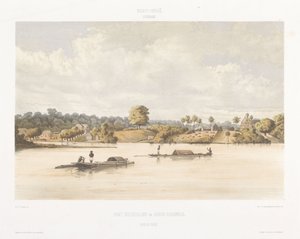 Widok Post Gelderland i Żydów Savannah Widoki z holenderskich Indii Zachodnich (tytuł serii) autorstwa jonkheer Jacob Eduard van Heemskerck