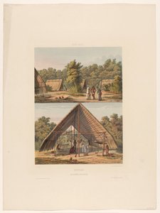 Obóz Arowaks Surinam. Obóz Indian Arowakka (tytuł na obiekcie)