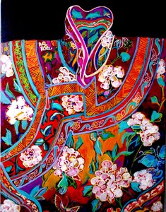 Chińska kurtka, 2016 (mixed media) autorstwa linda arthurs